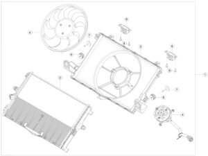 Фан-модуль системы охлаждения в сборе Tesla model Y