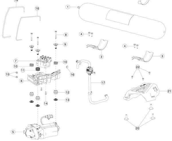Кронштейн компрессора пневмоподвески Wabco Tesla Model X