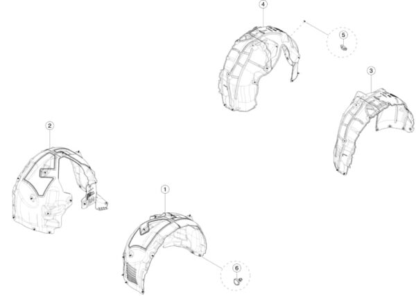 Подкрылок задний левый Tesla MY